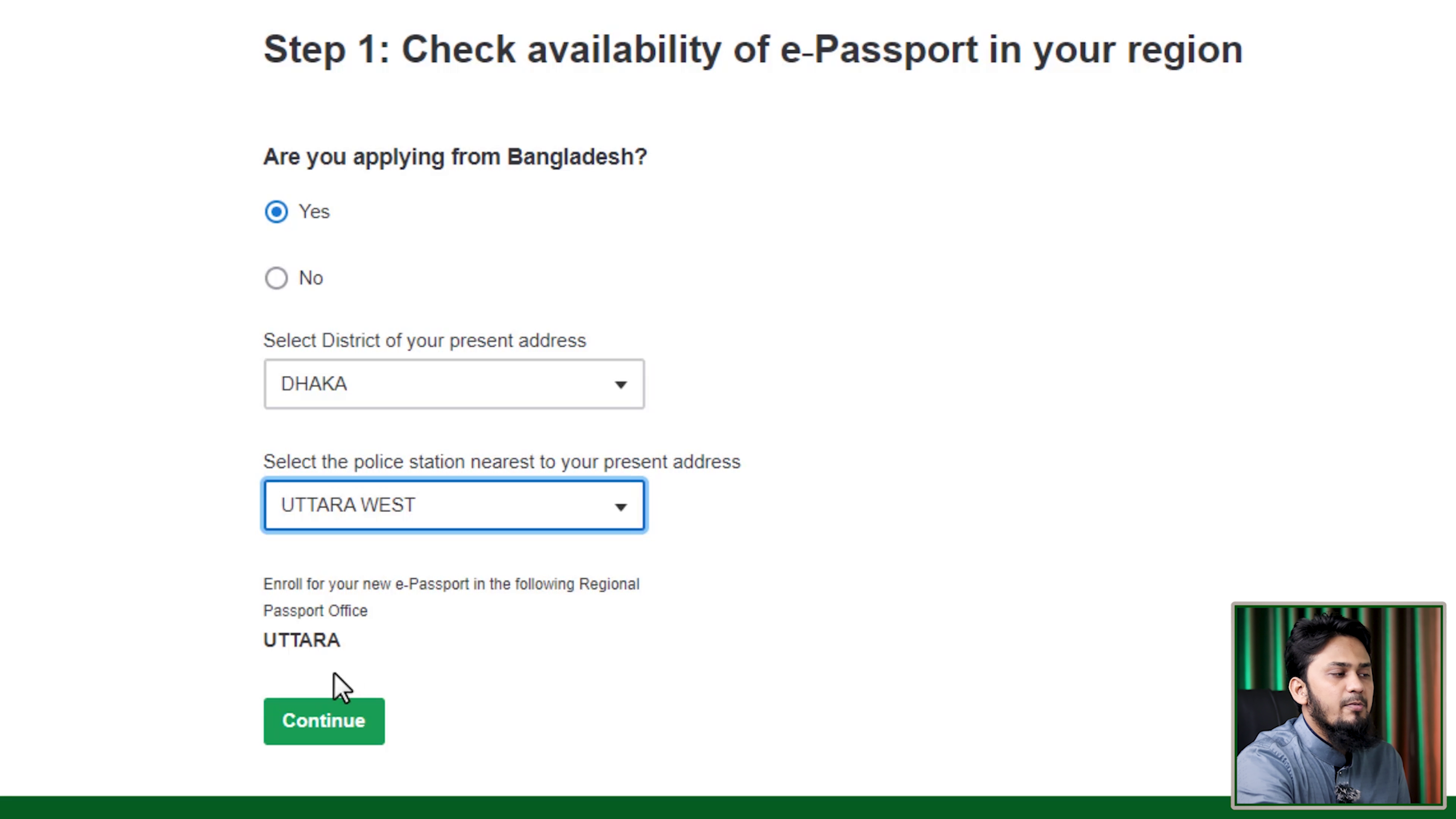 Are you applying from Bangladesh?